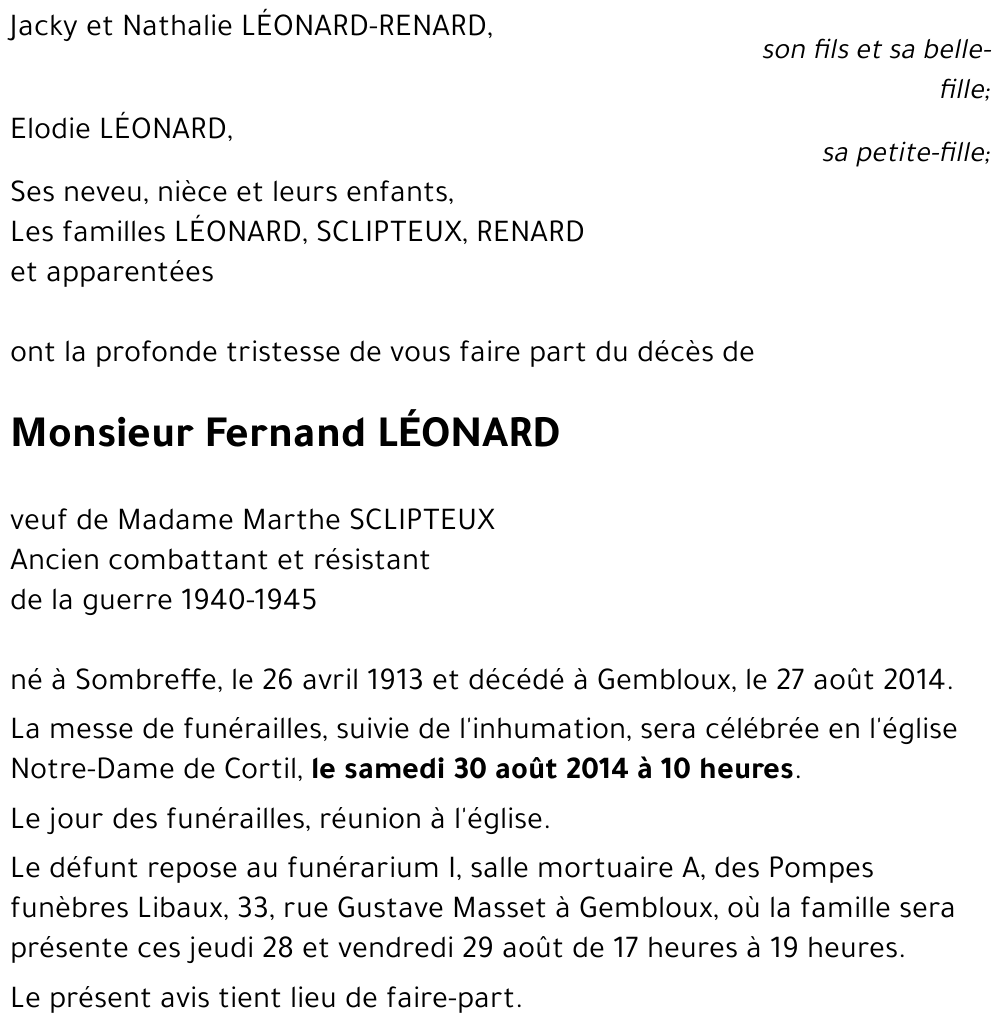Fernand LéONARD