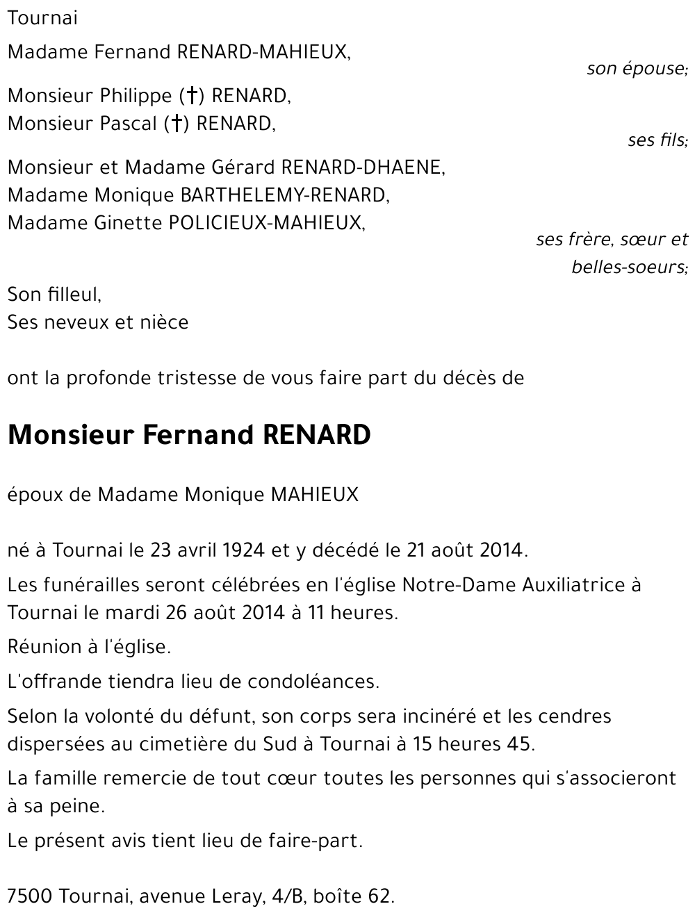 Fernand RENARD