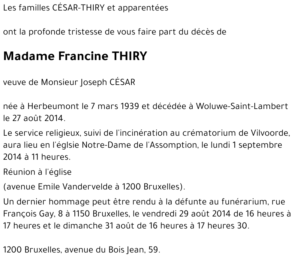 Francine THIRY