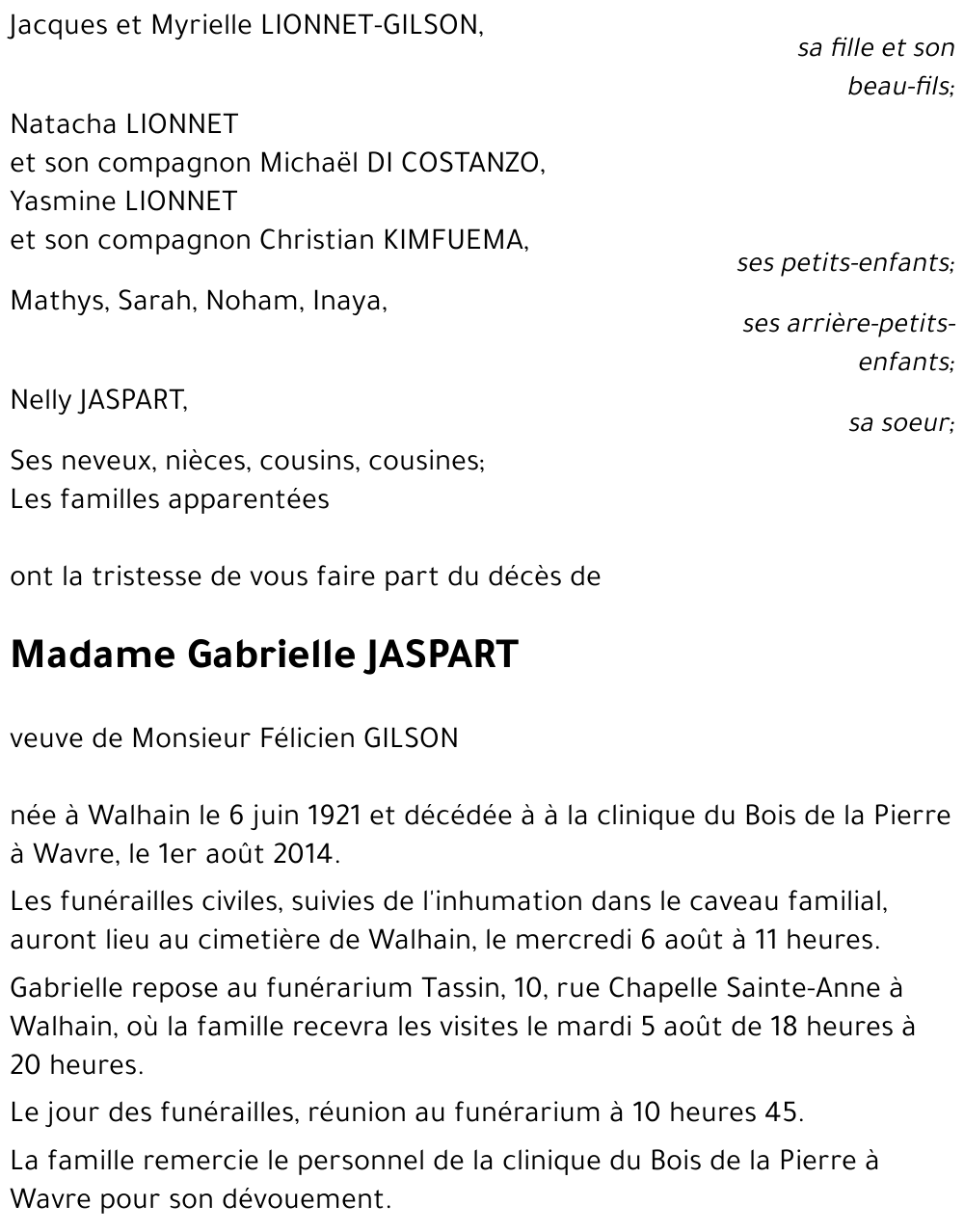 Gabrielle JASPART