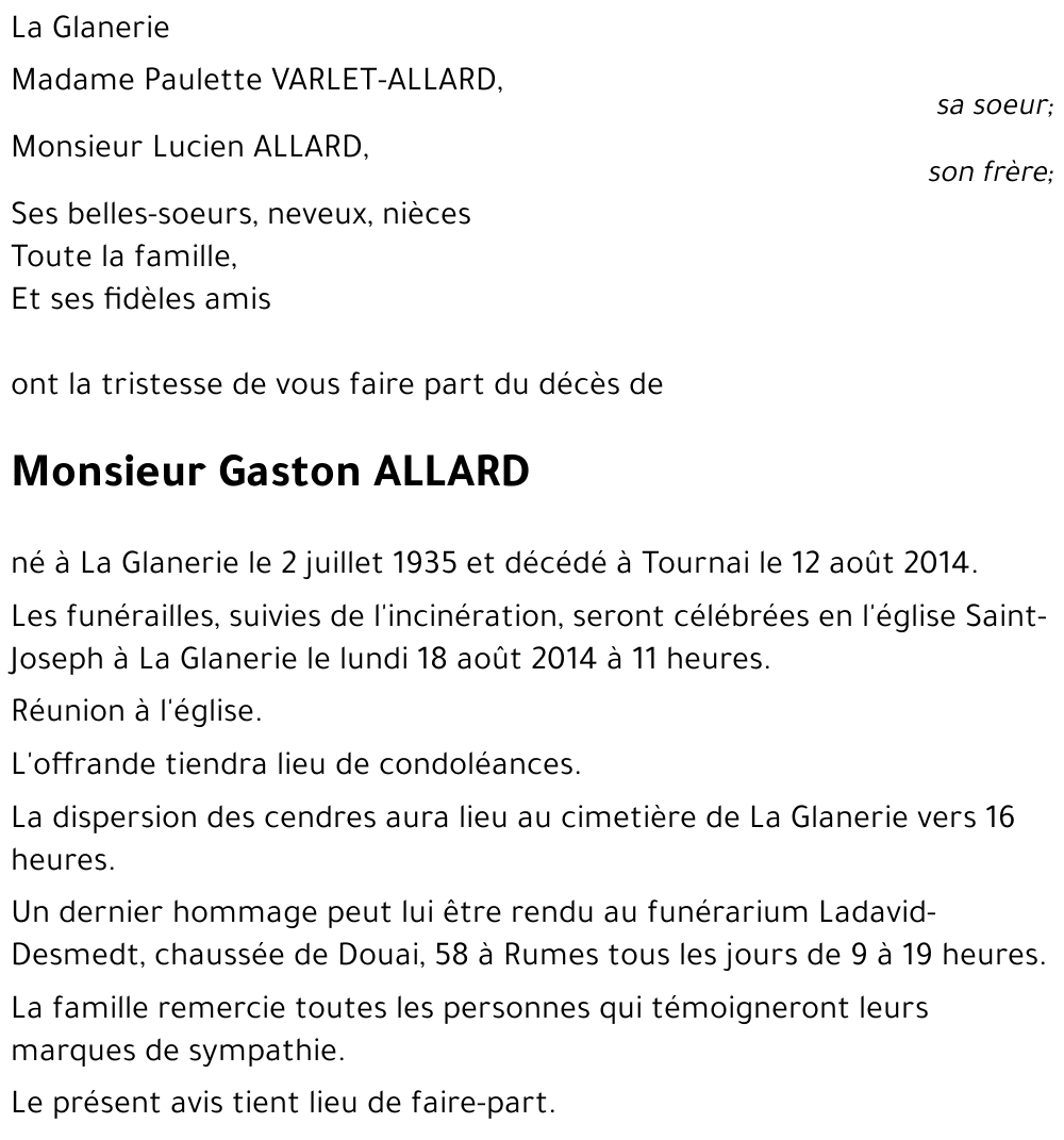 Gaston ALLARD