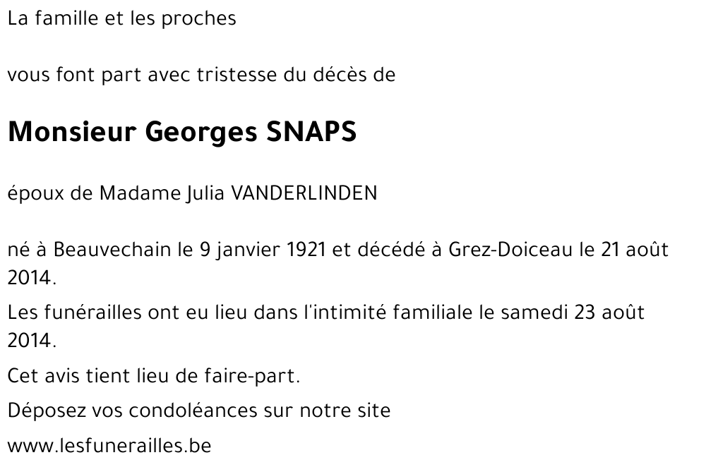 Georges SNAPS