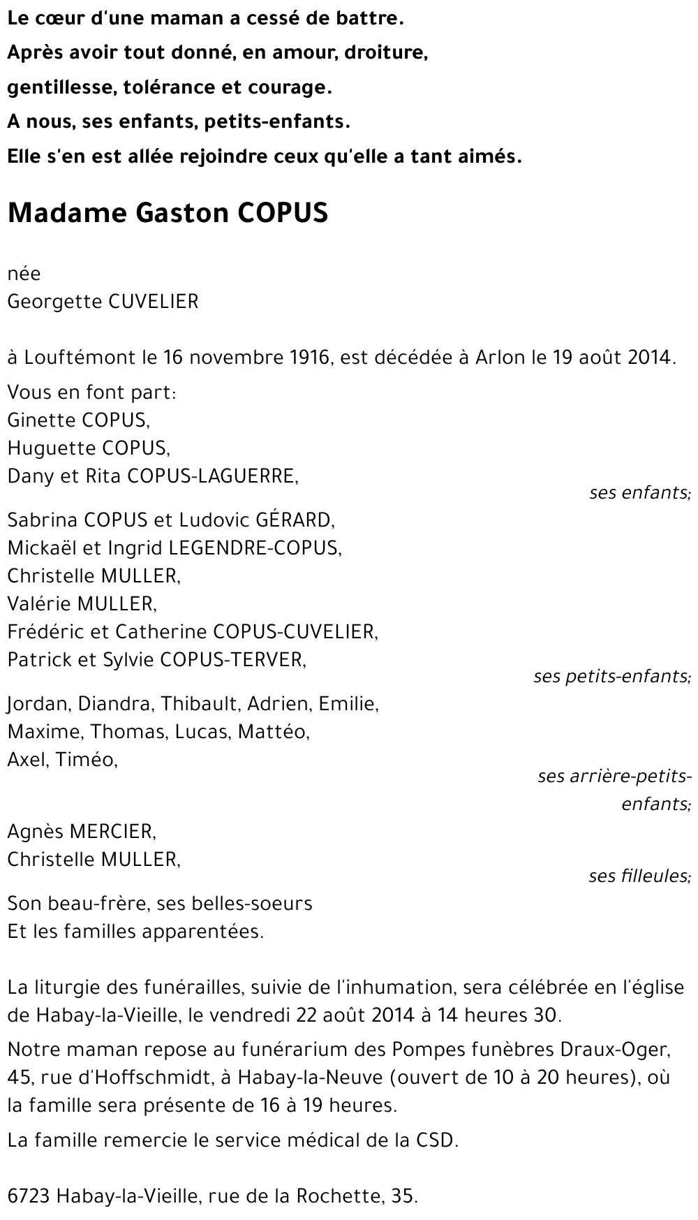 Georgette CUVELIER