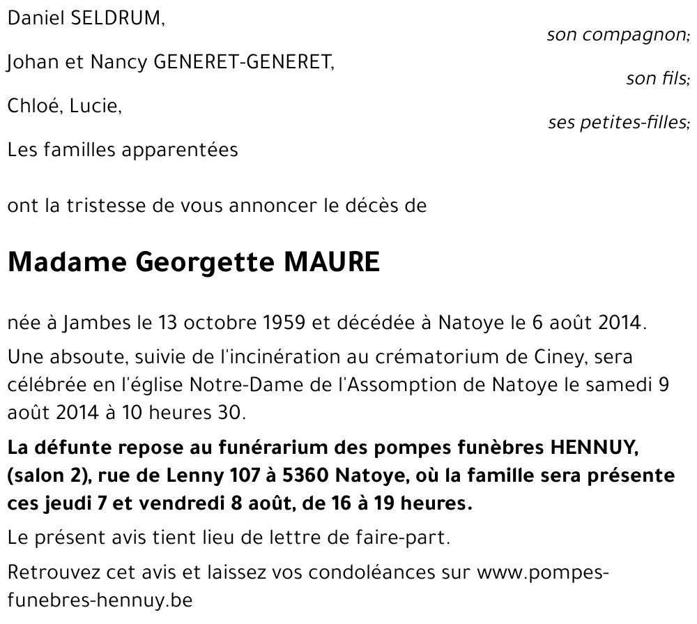 Georgette MAURE