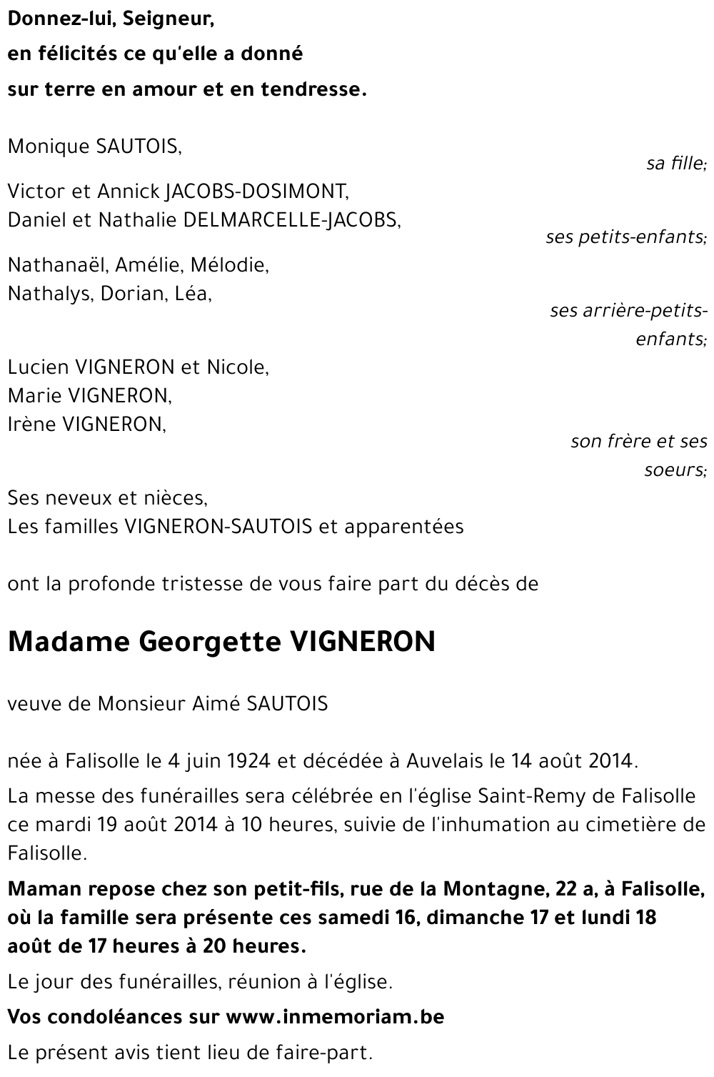Georgette VIGNERON