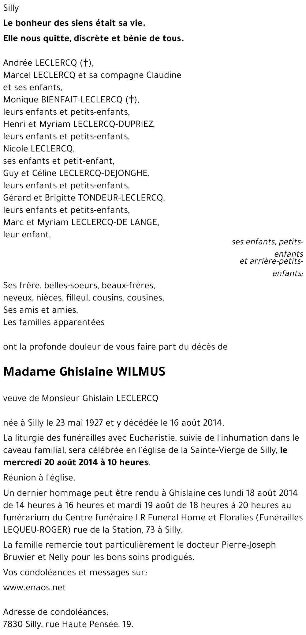 Ghislaine WILMUS