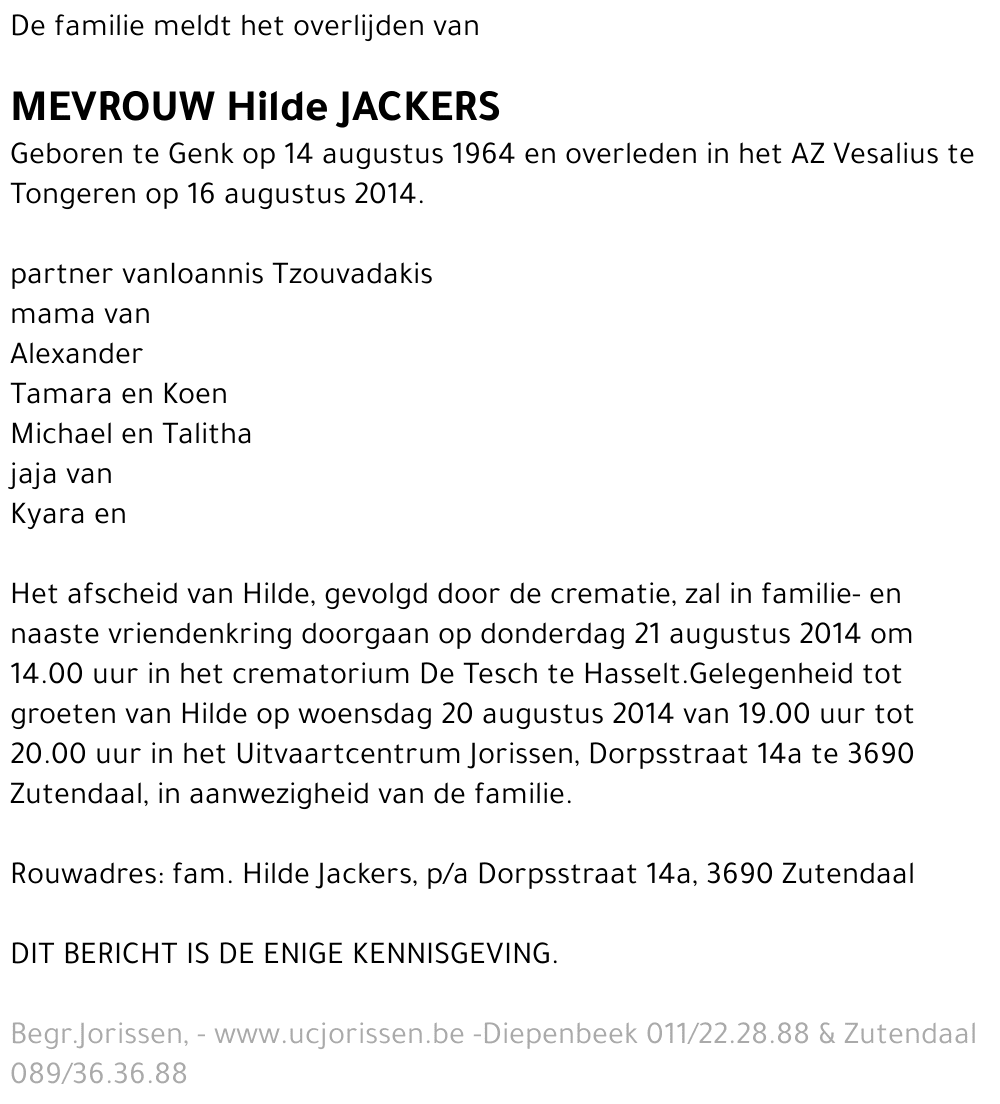 Hilde Jackers