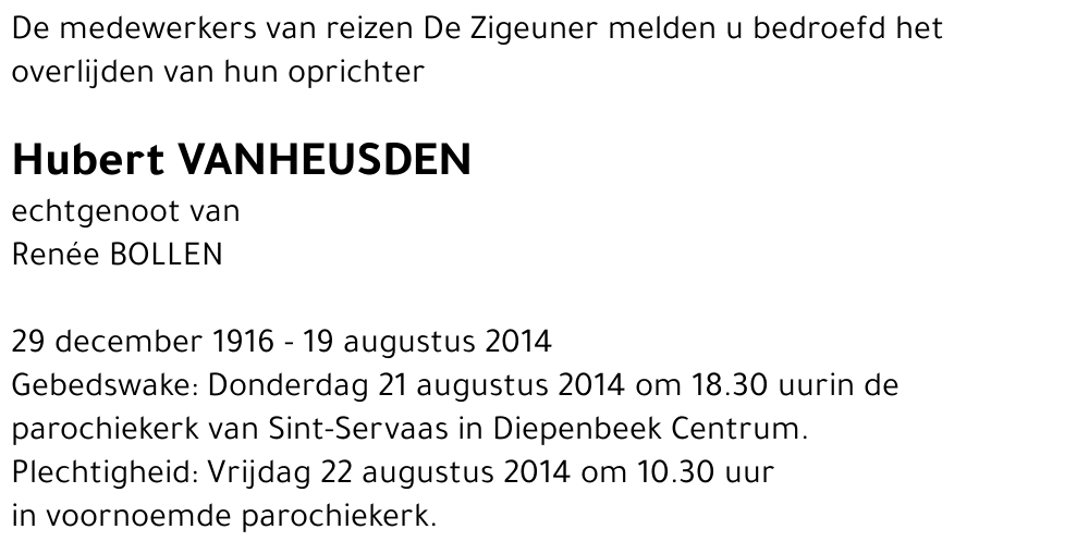 Hubert Vanheusden