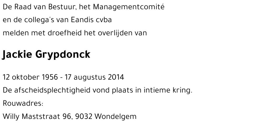 Jackie Grypdonck