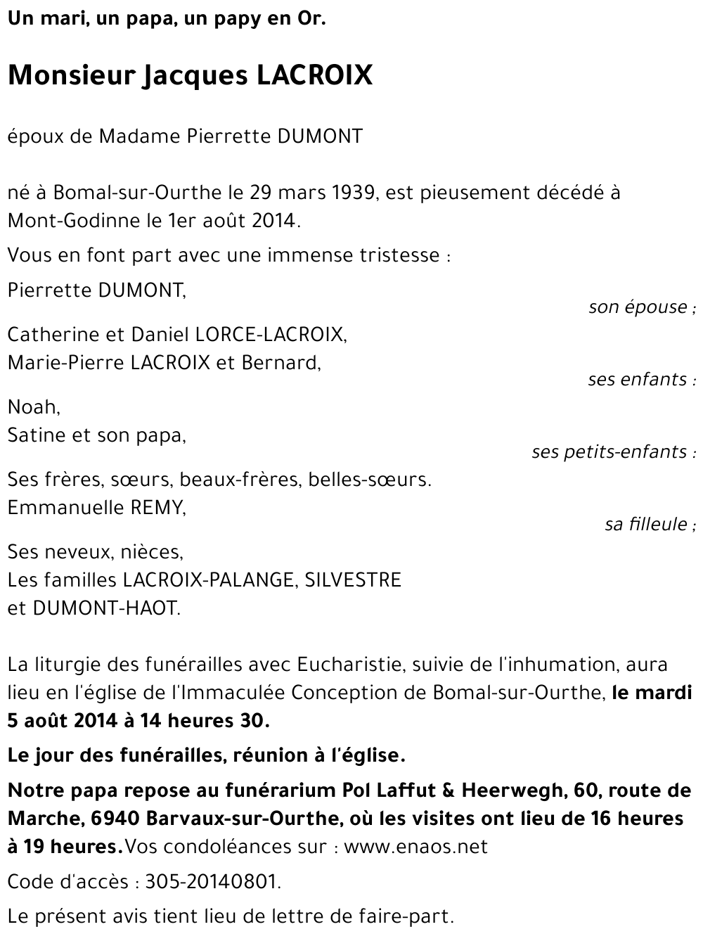 Jacques LACROIX