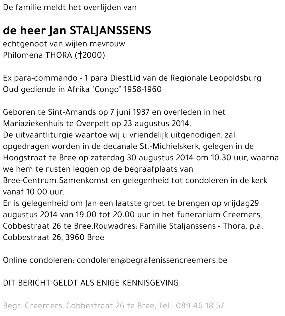 Jan Staljanssens