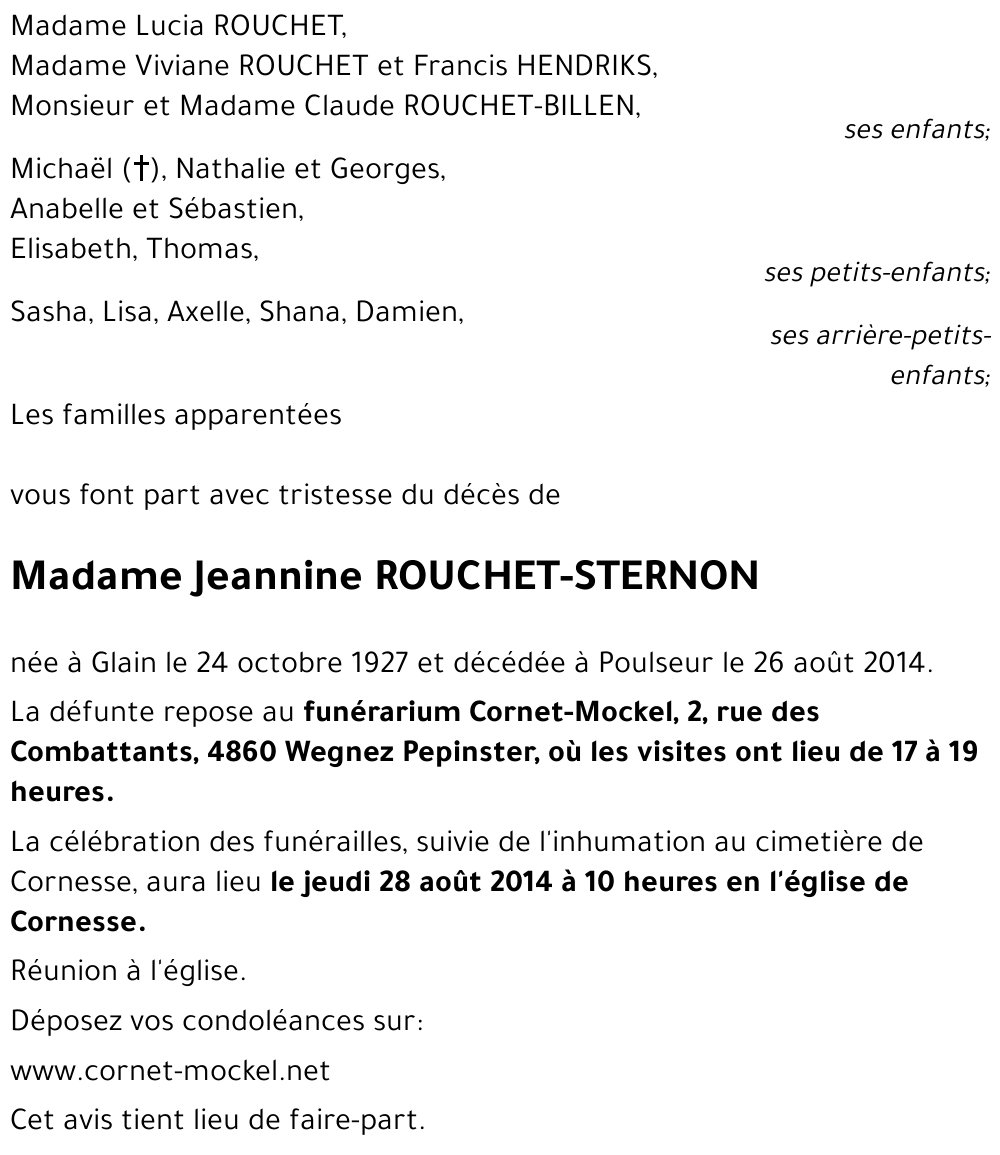 Jeannine STERNON