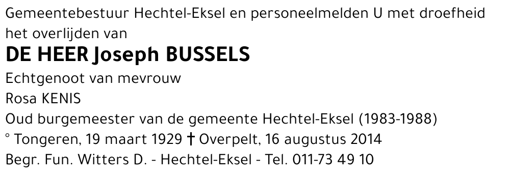 Joseph Bussels