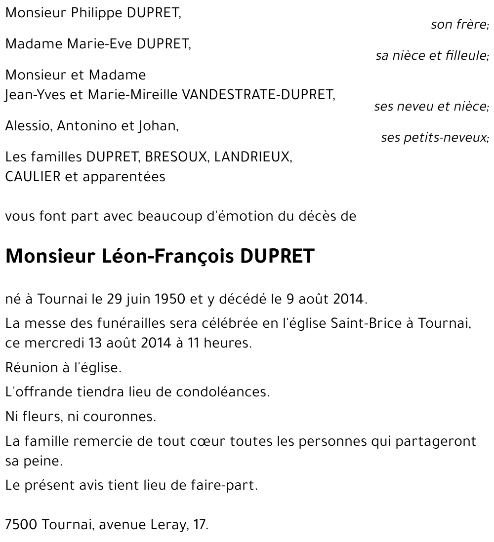 Léon-François DUPRET