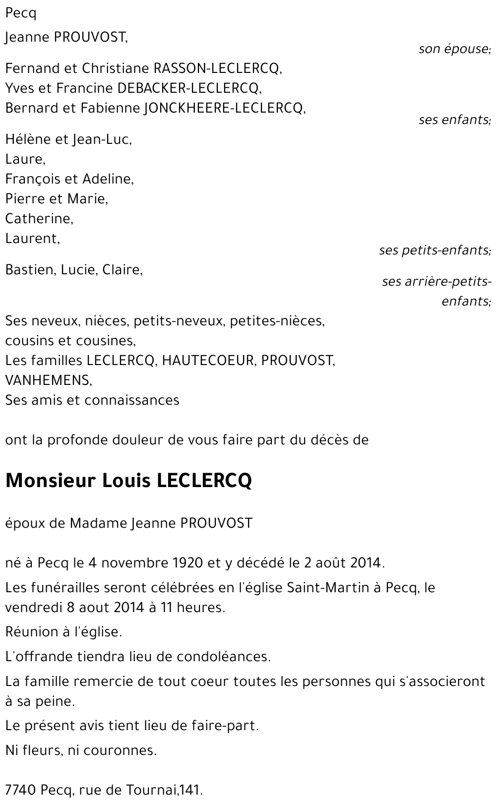 Louis LECLERCQ