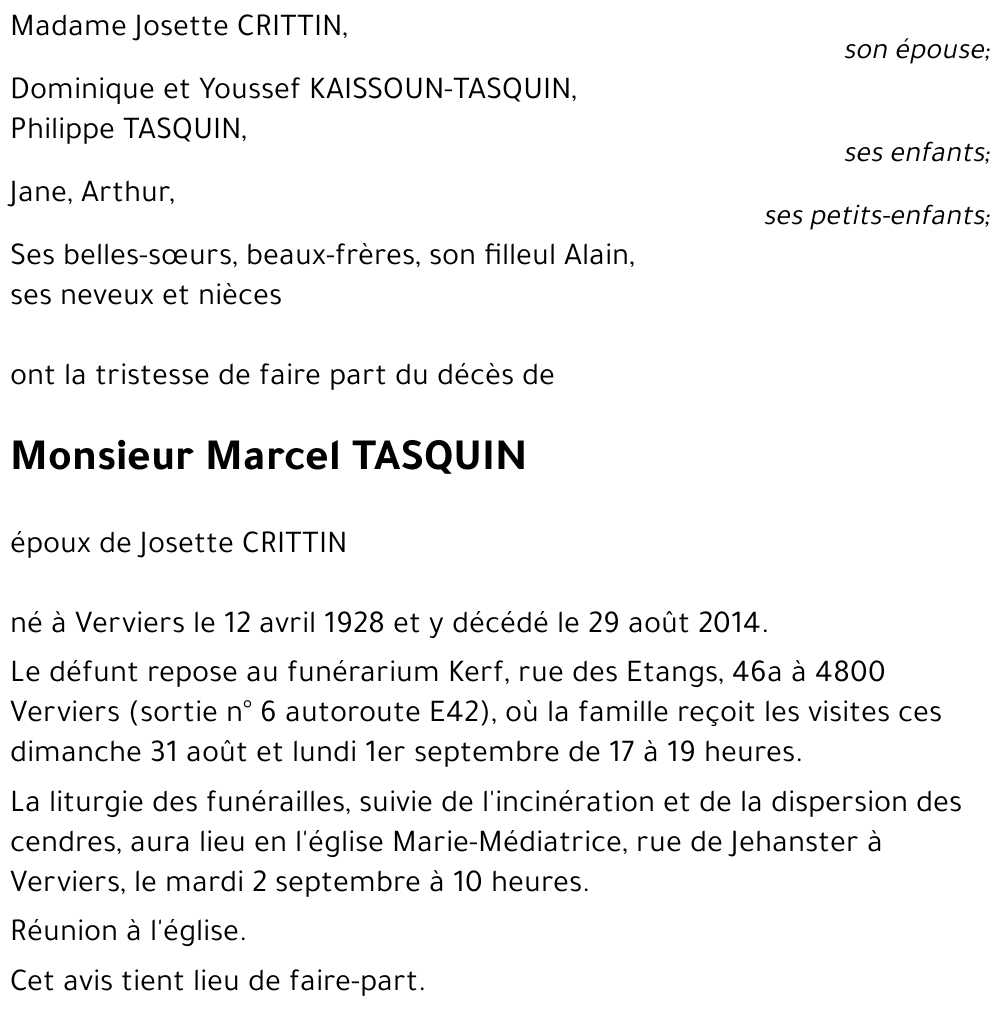 Marcel TASQUIN