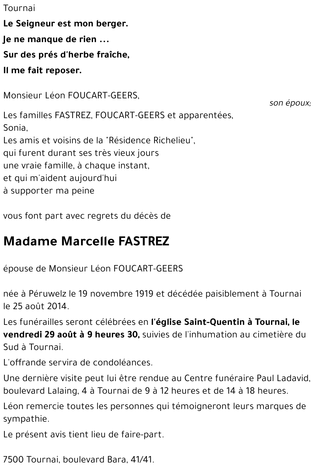 Marcelle FASTREZ