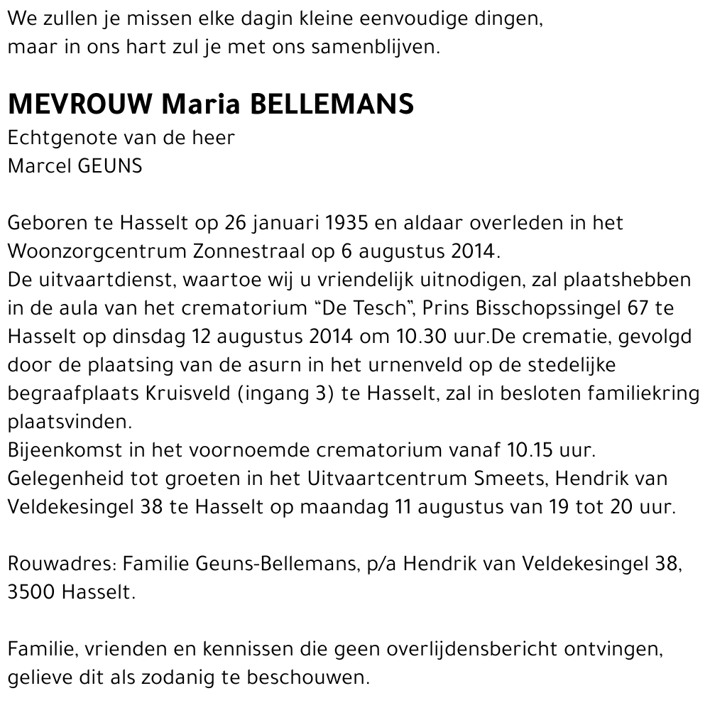 Maria Bellemans