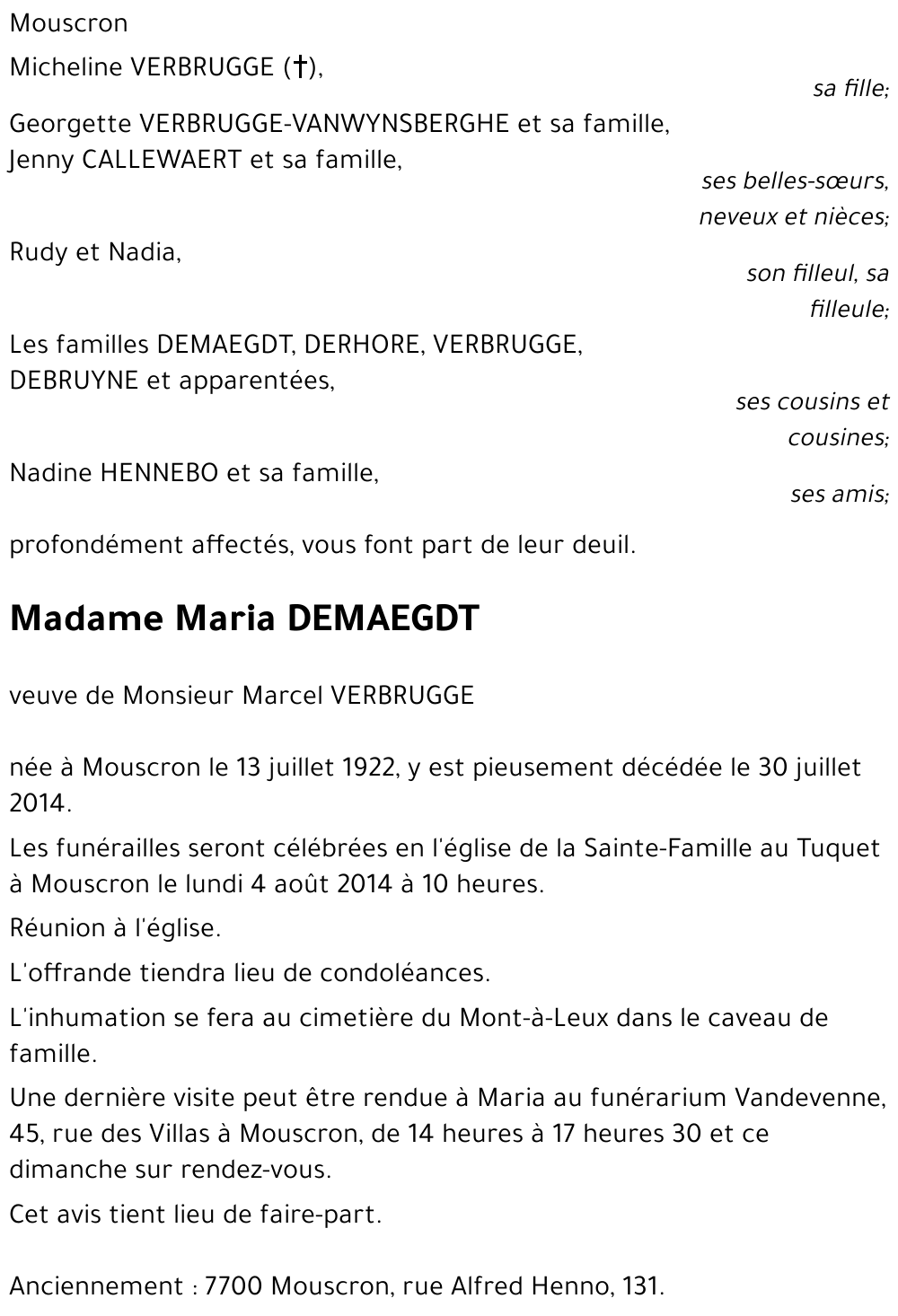 Maria DEMAEGDT