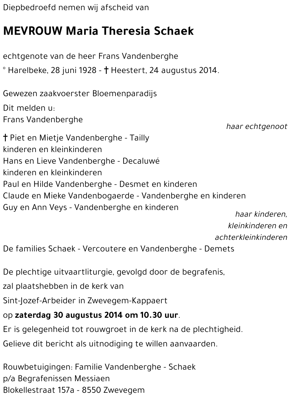 Maria Theresia Schaek