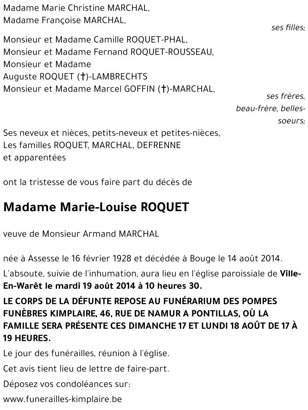 Marie-Louise ROQUET