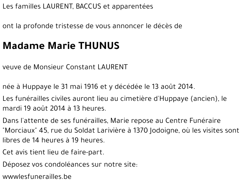Marie THUNUS