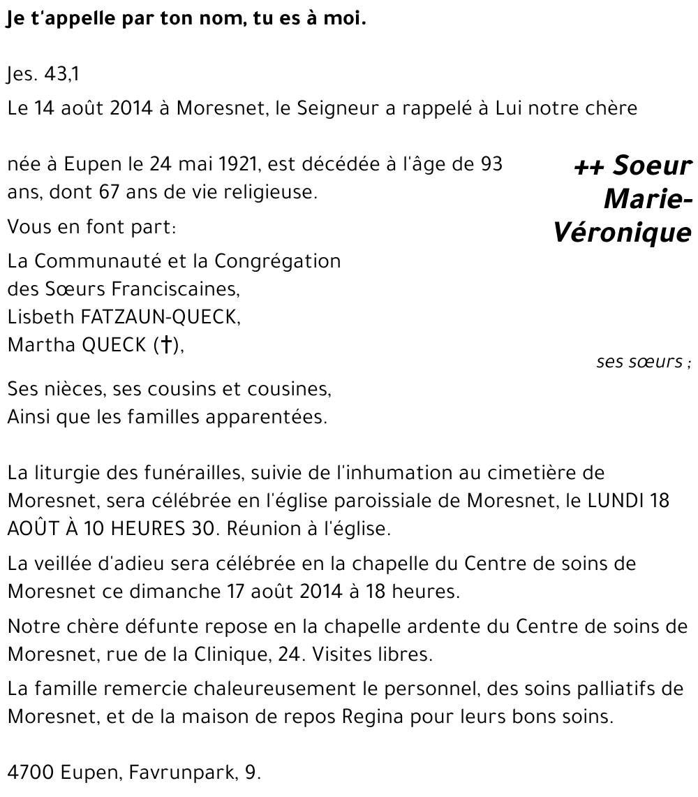 Marie-Véronique QUECK