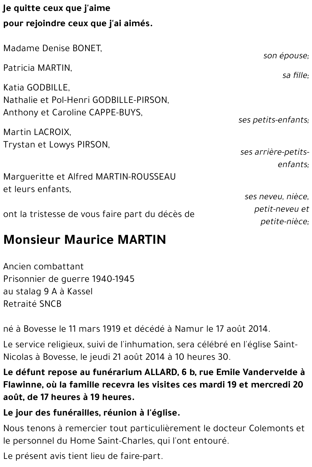 Maurice MARTIN