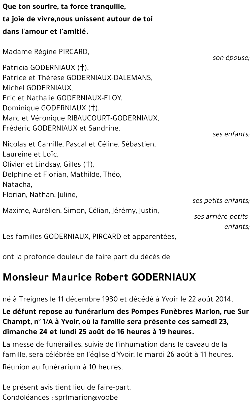 Maurice Robert GODERNIAUX