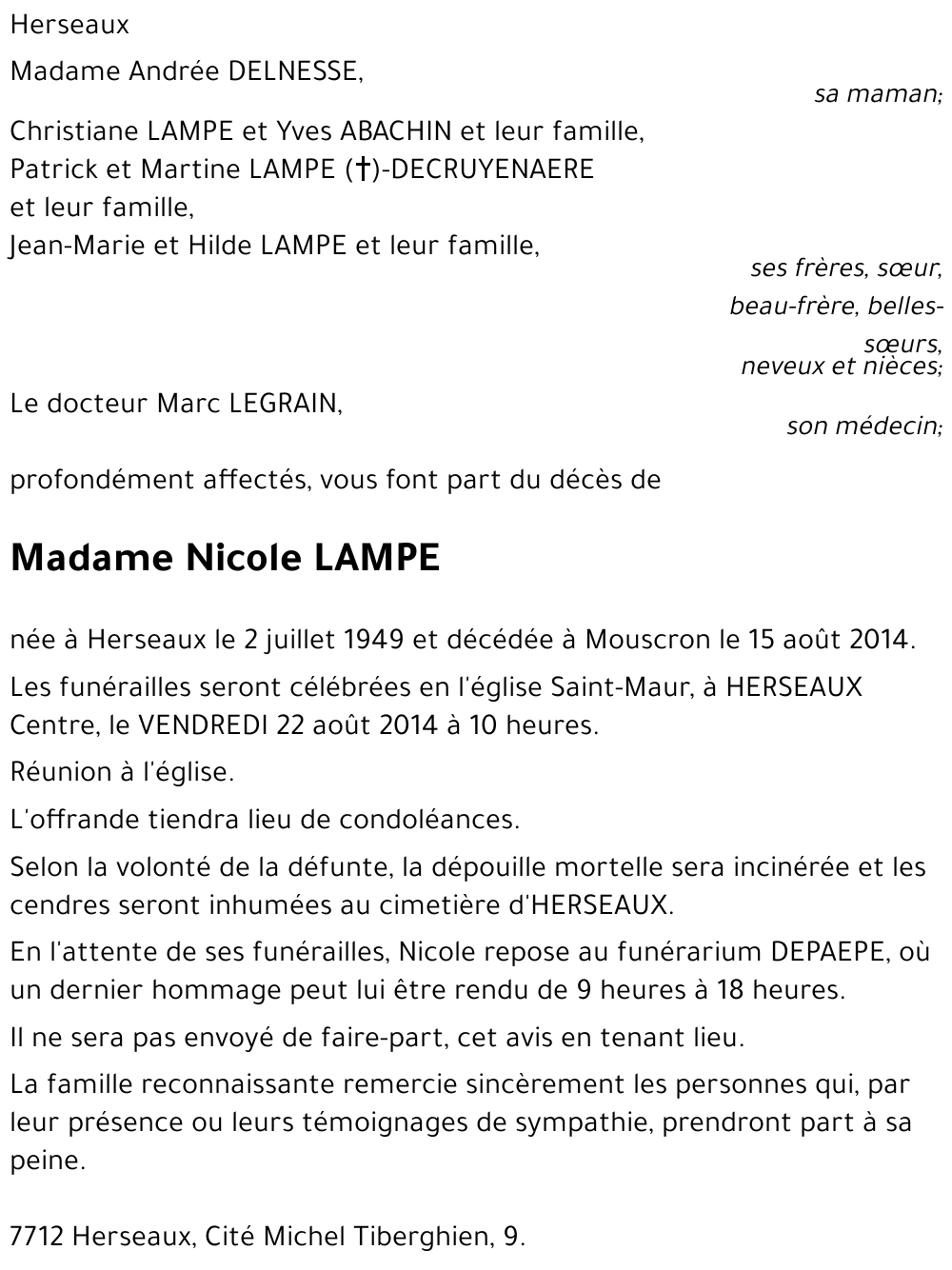 Nicole LAMPE