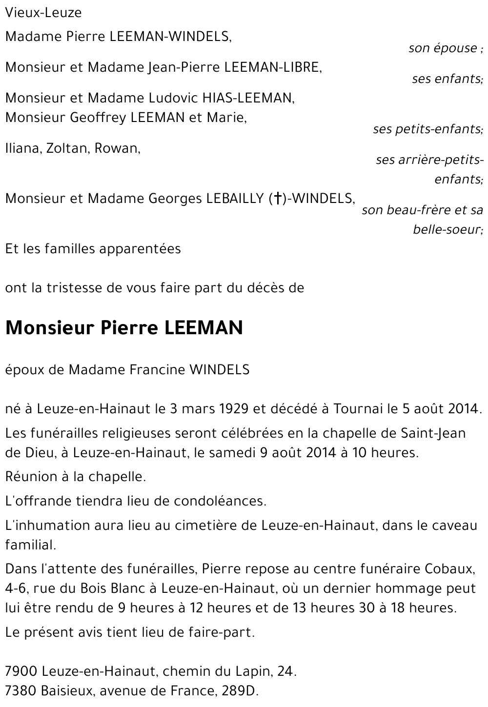Pierre LEEMAN