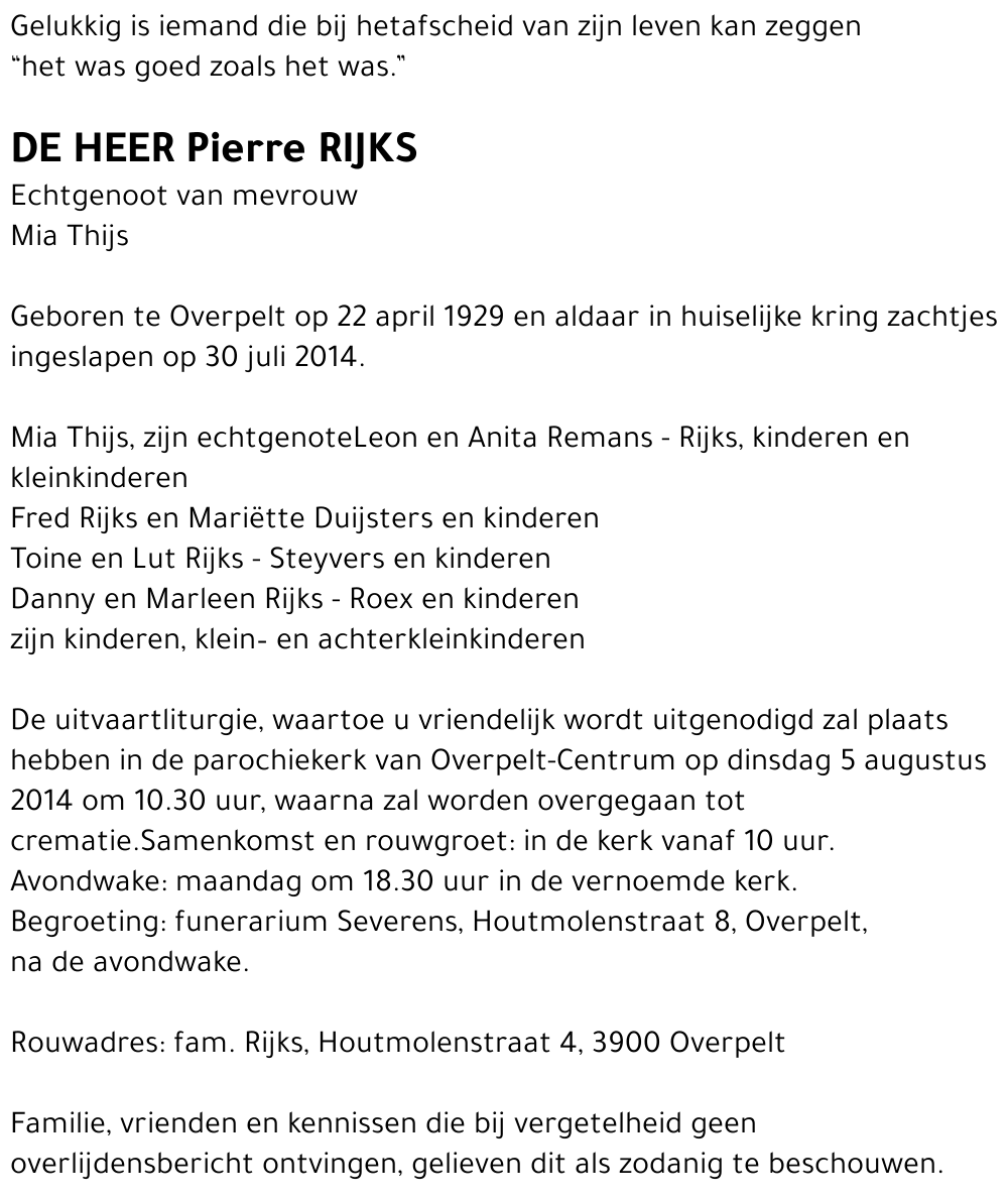Pierre Rijks
