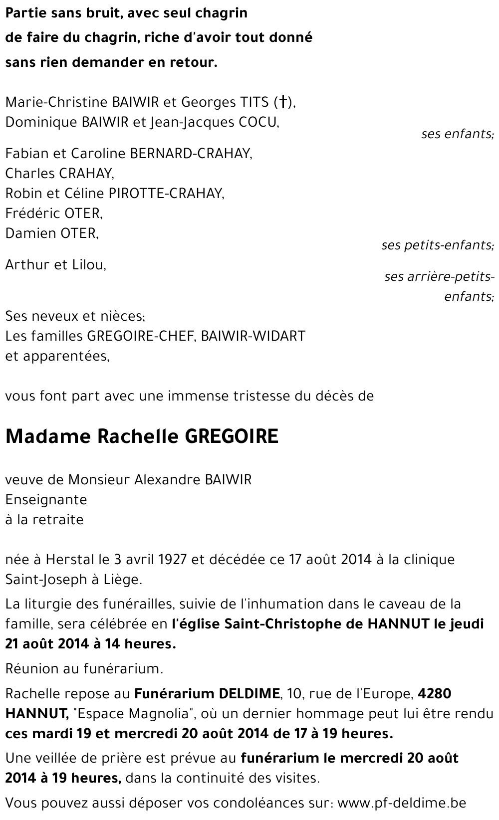 Rachelle GREGOIRE