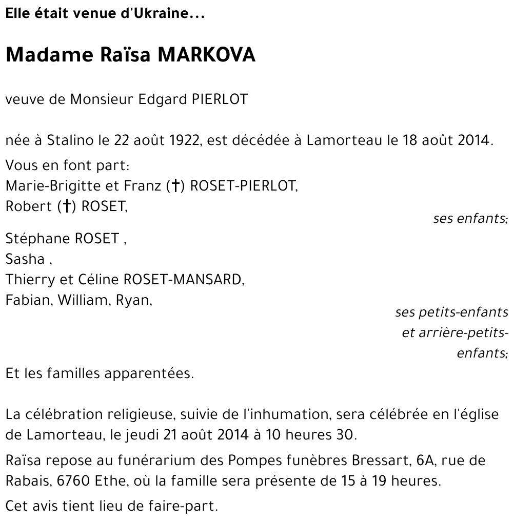 Raïsa MARKOVA