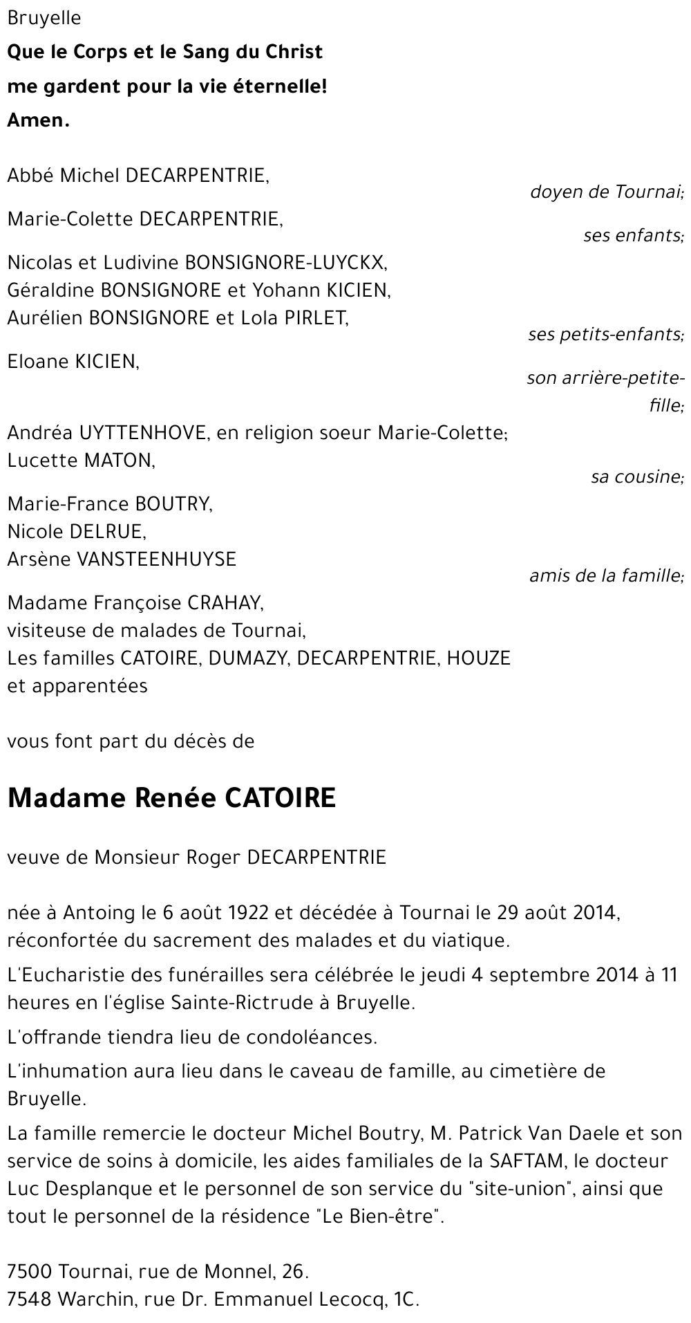 Renée CATOIRE