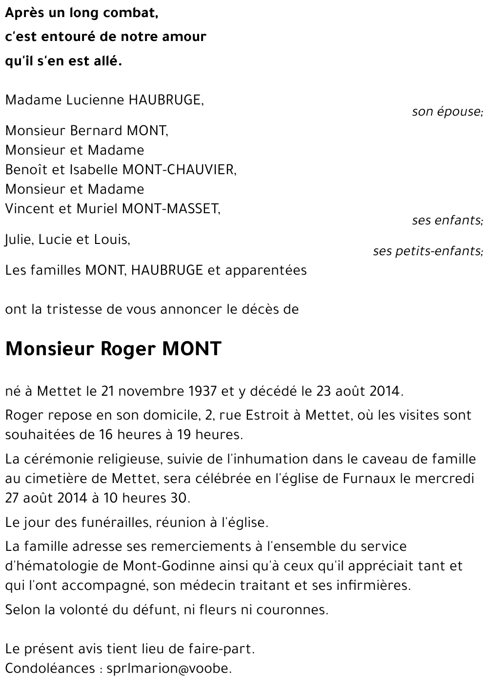 Roger MONT