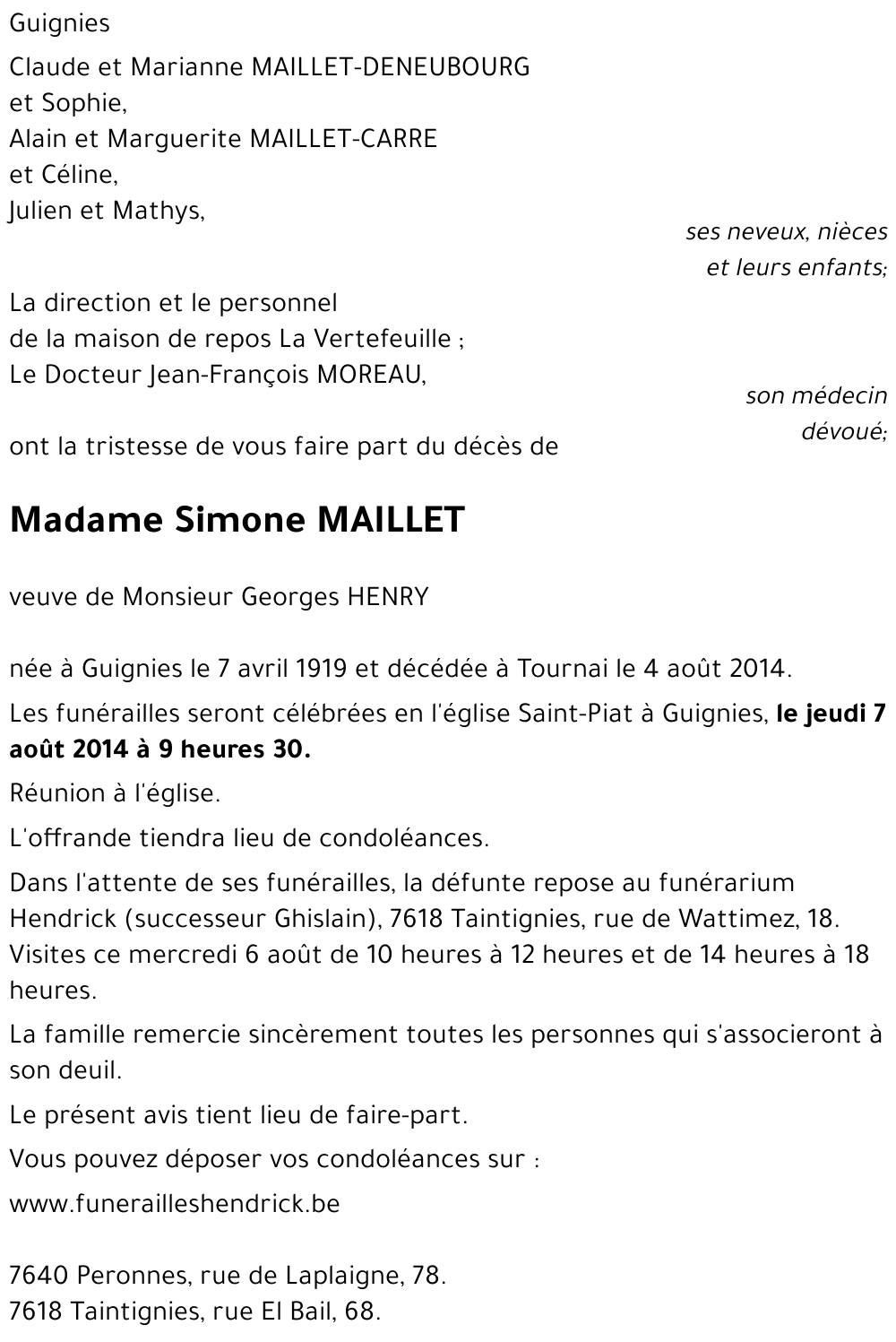 Simone MAILLET