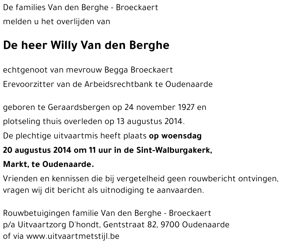 Willy Van den Berghe