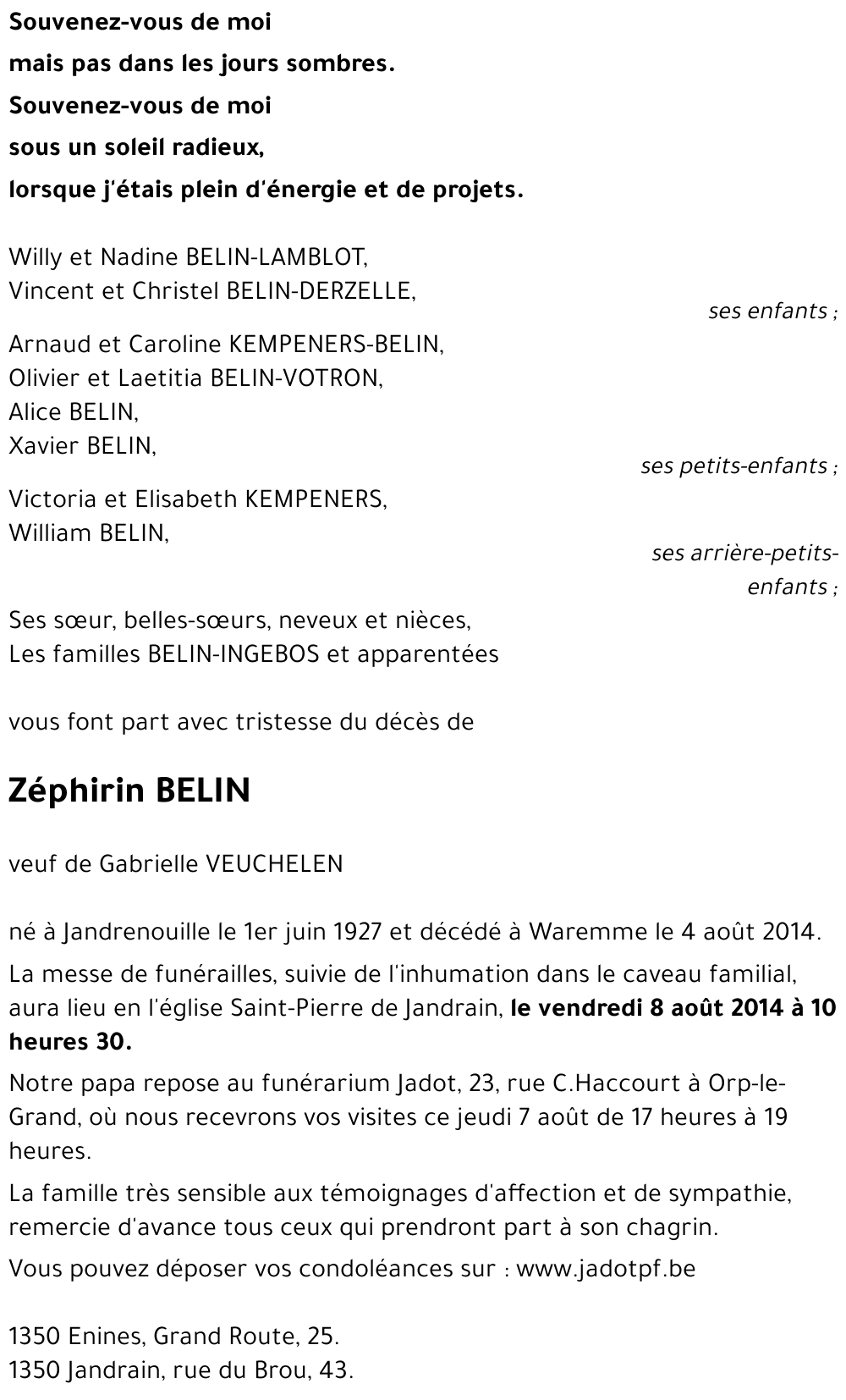 Zéphirin BELIN
