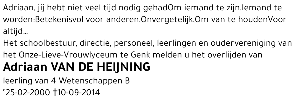 Adriaan Van de Heijning