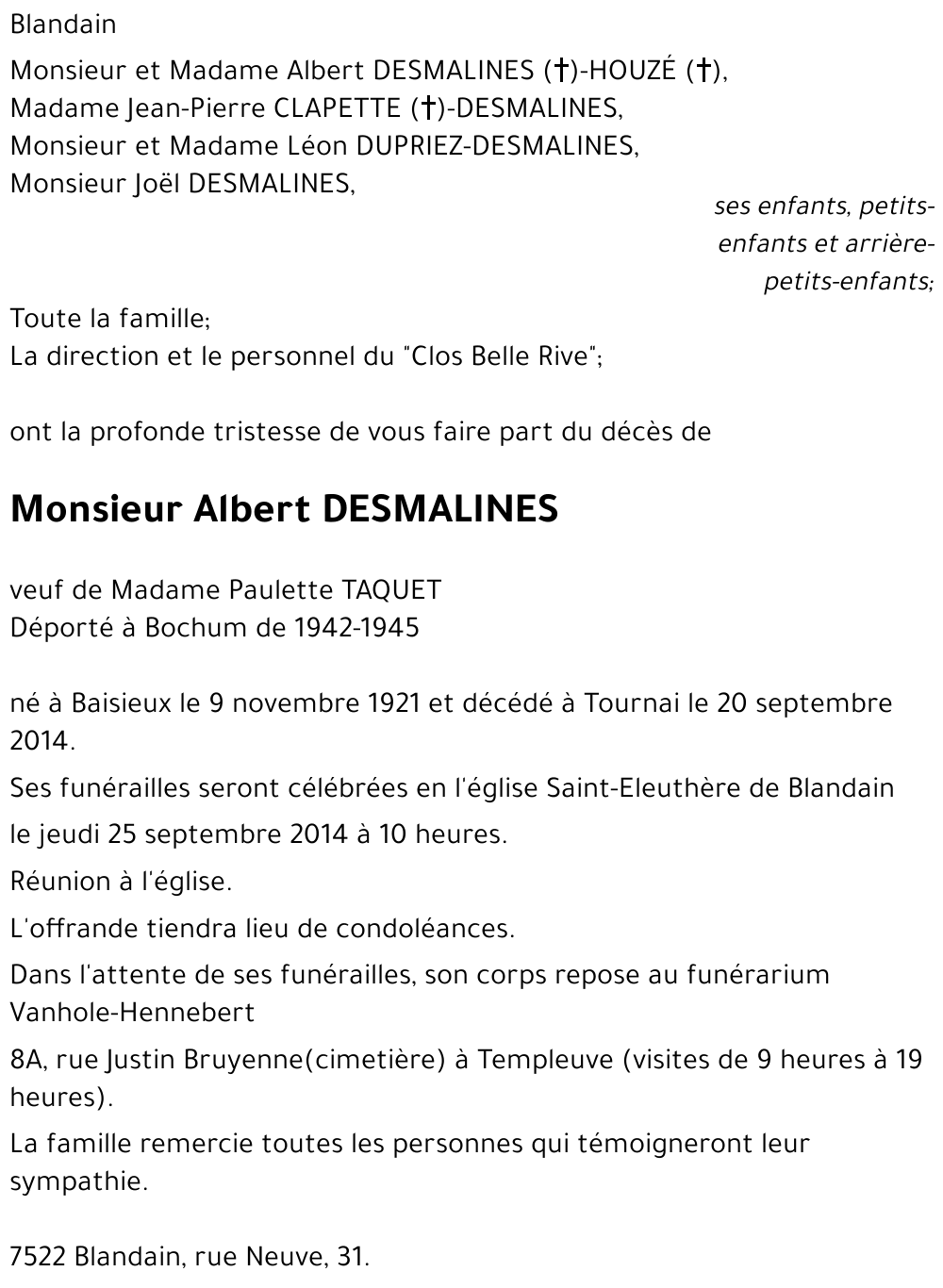 Albert DESMALINES
