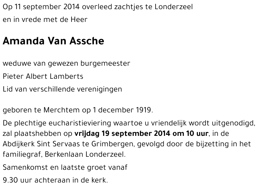 Amanda Van  Assche
