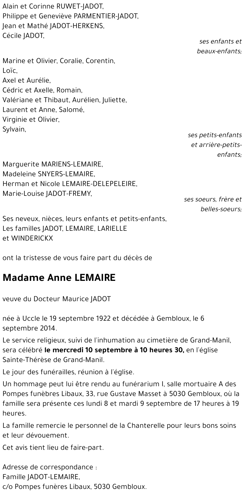 Anne LEMAIRE