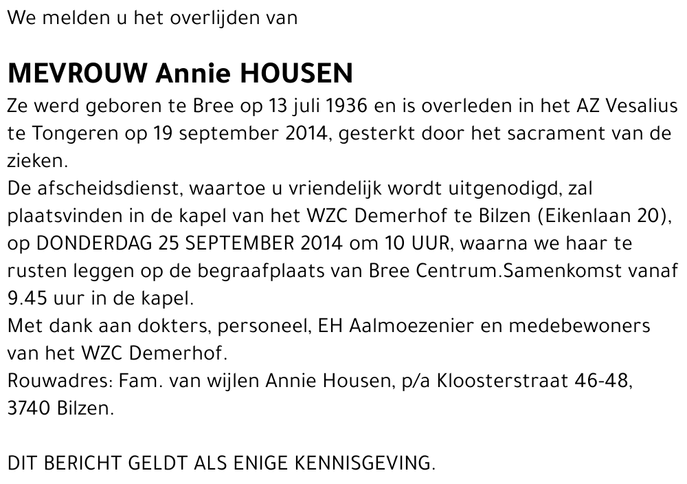 Annie Housen