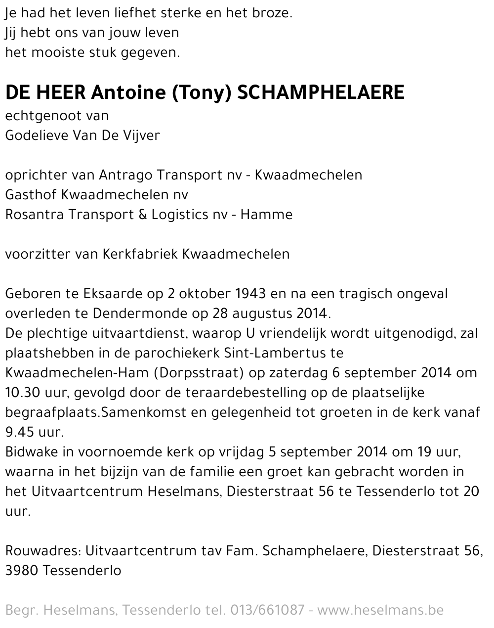 Antoine Schamphelaere