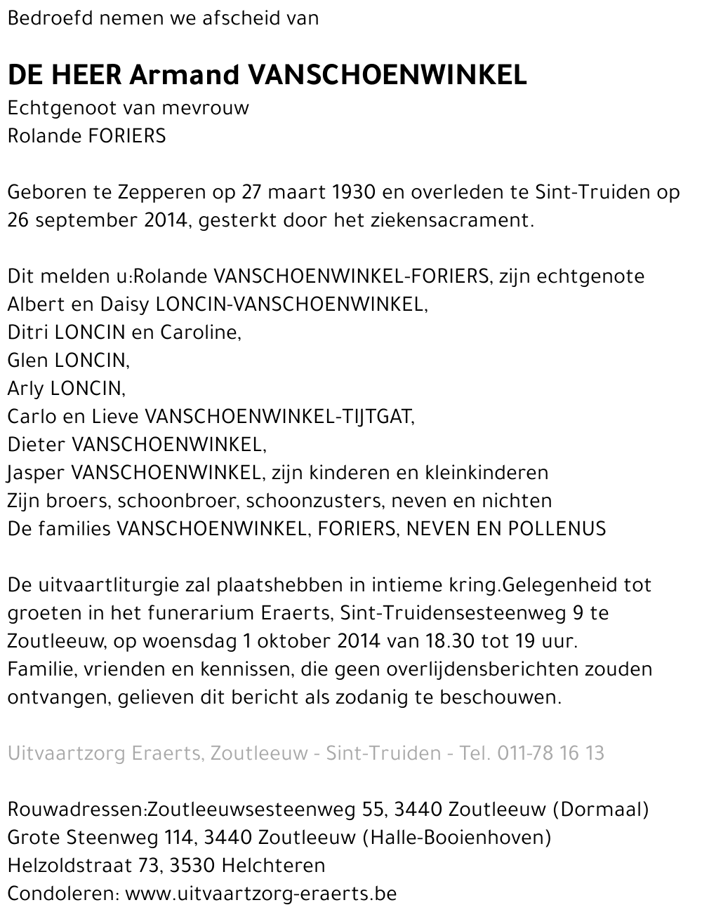 Armand vanschoenwinkel