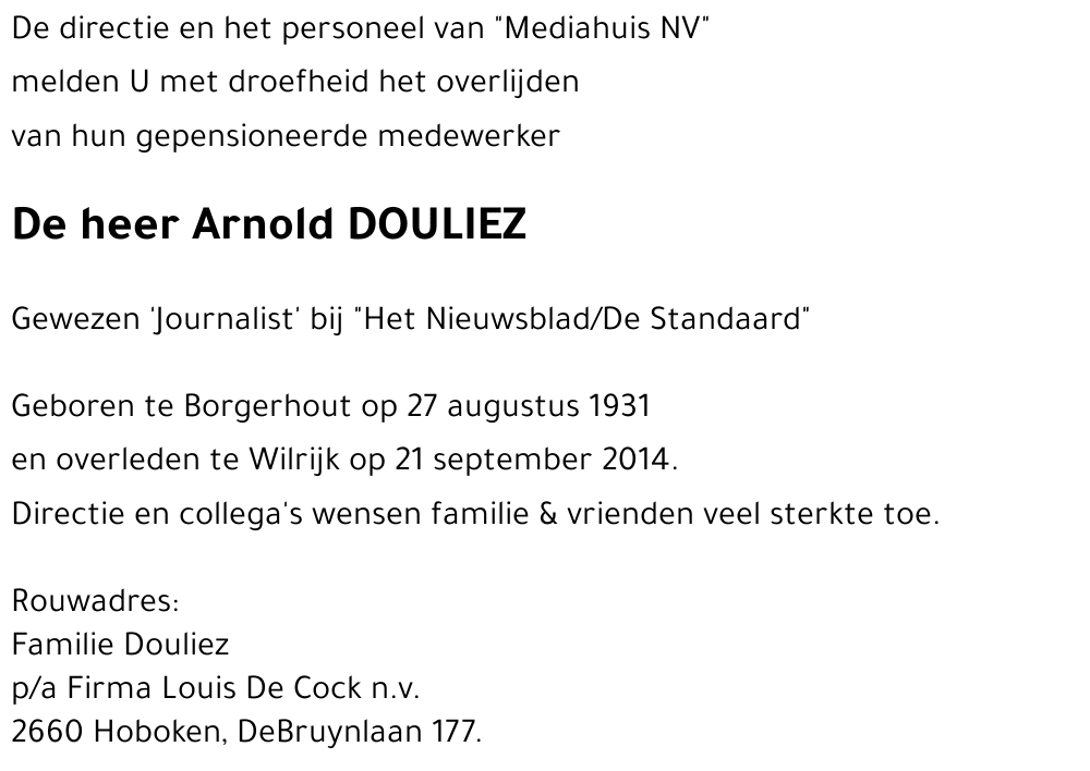 Arnold DOULIEZ