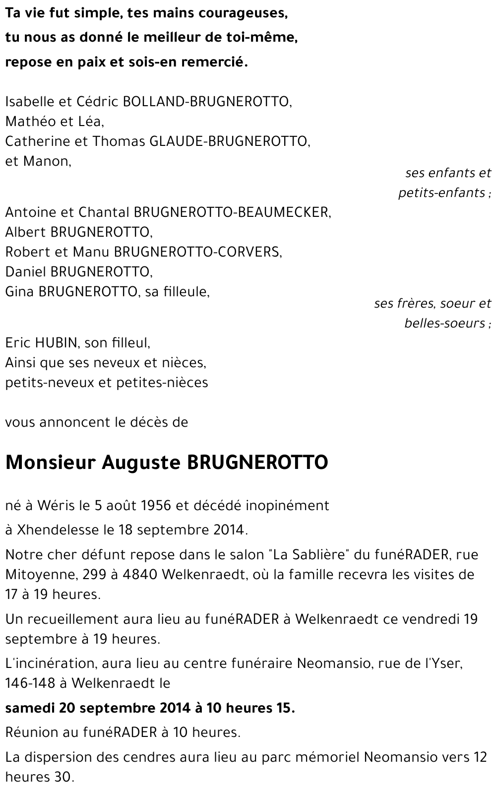 Auguste BRUGNEROTTO