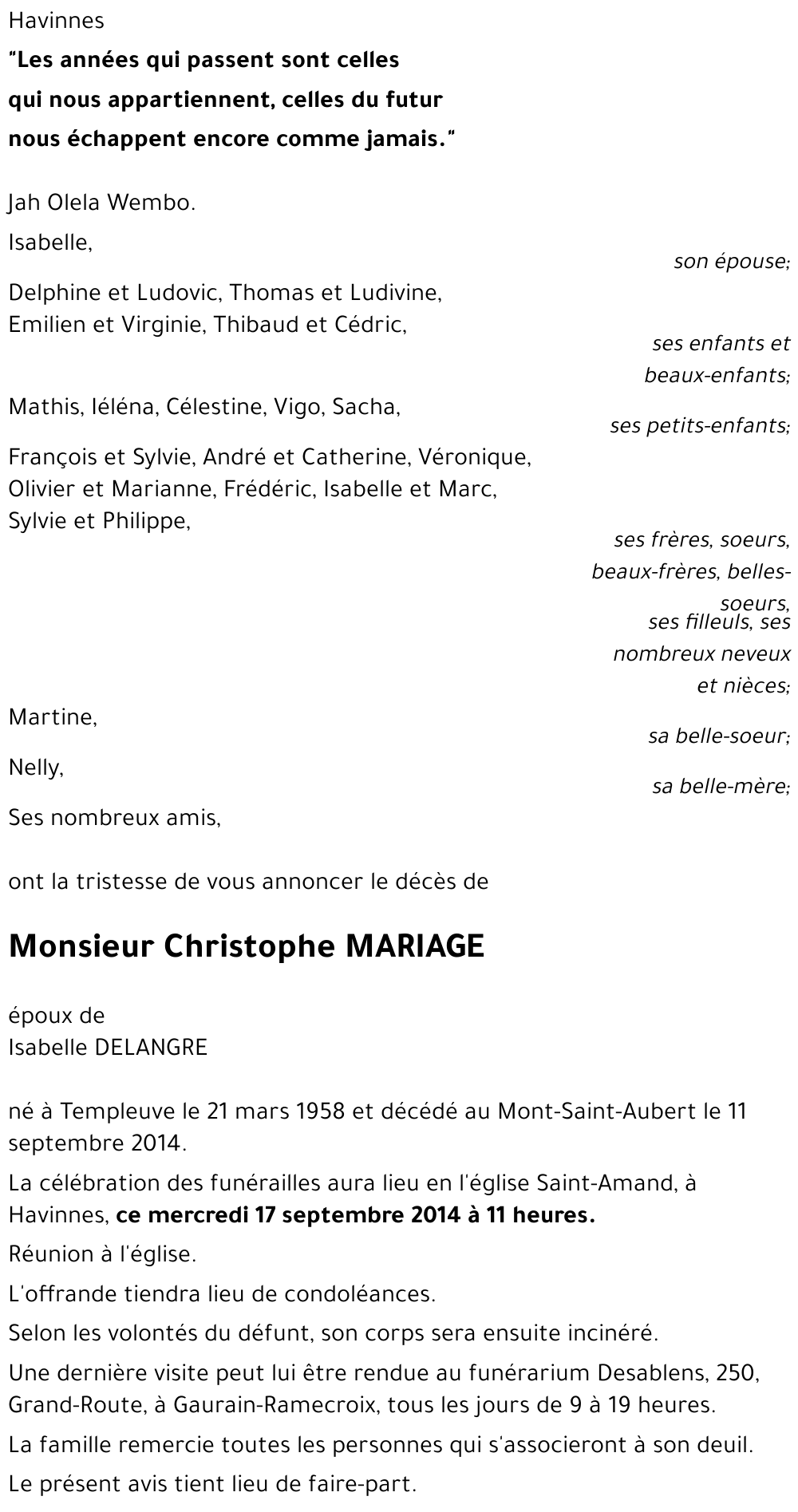 Christophe MARIAGE
