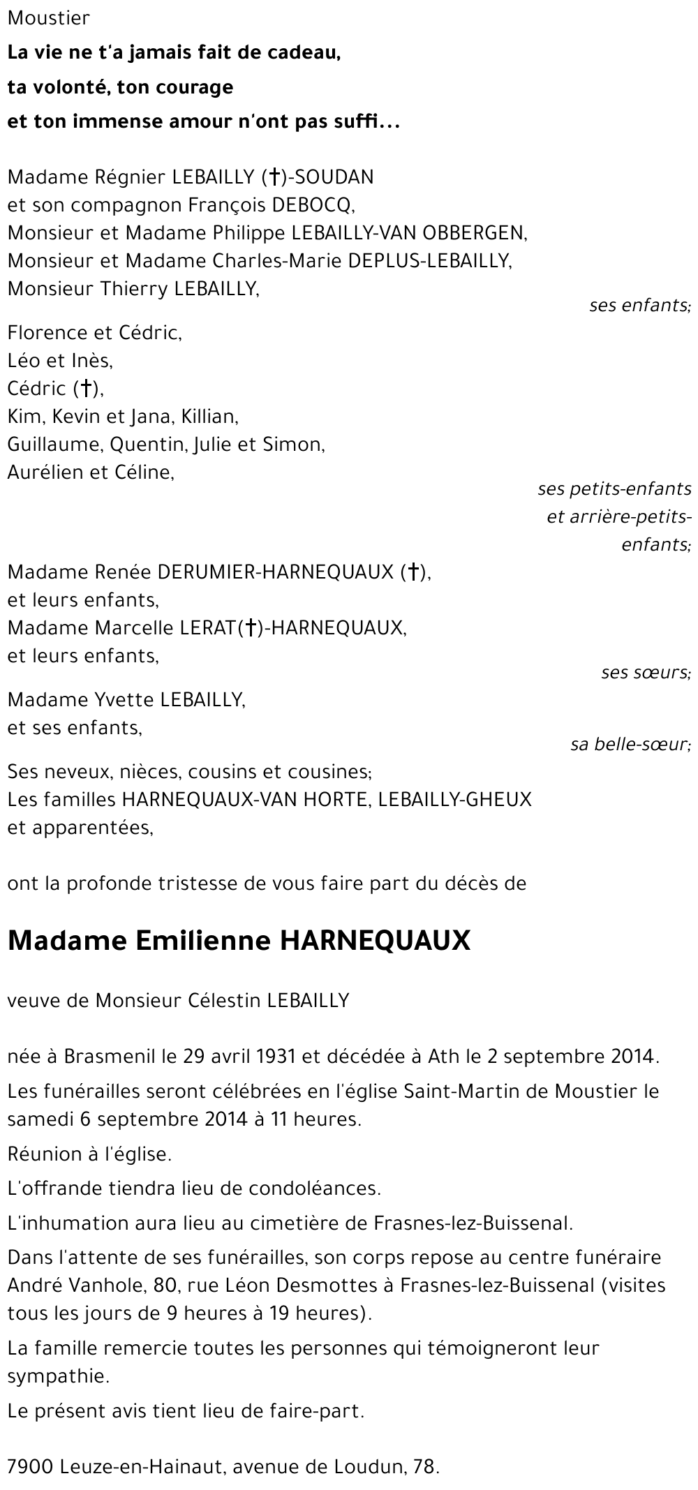 Emilienne HARNEQUAUX
